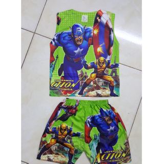Siêu nhân sắt 3D thun lạnh size nhí