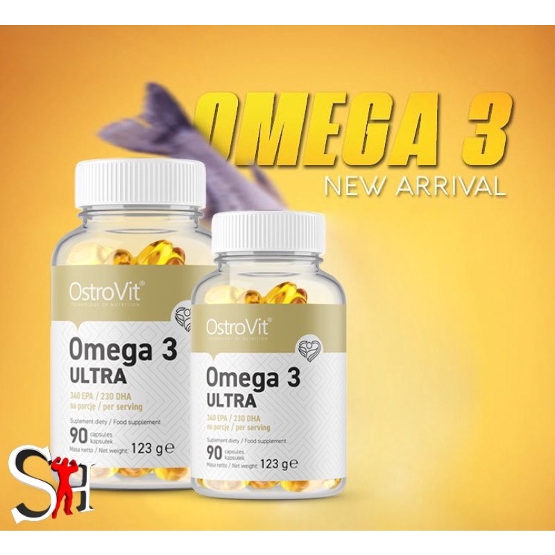 Viên Dầu Cá Ostrovit Omega 3 Ultra  - Hỗ Trợ Hệ Tim Mạch, Trí Não, Tăng Cường Thị Lực, Sáng Mắt, Đẹp Da