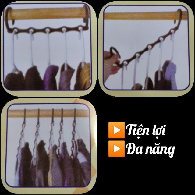 Móc treo đồ quần áo đa năng (giao màu ngẫu nhiên)