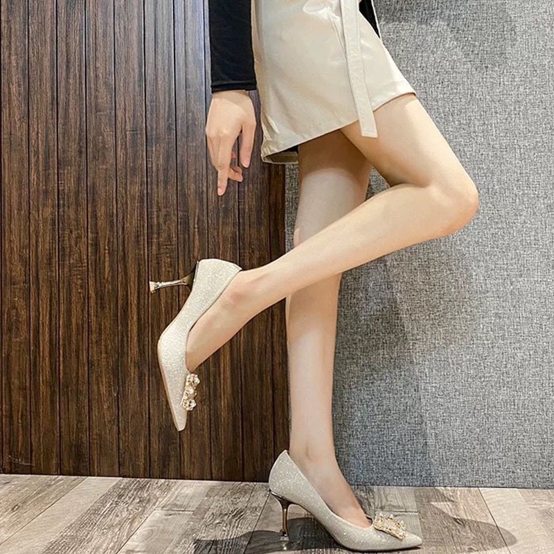 XIELUAIZTA Giày Cao Gót Hở Ngón Thời Trang