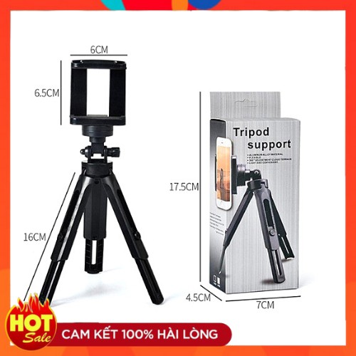 Kẹp Điện Thoại Tripod Support 3 Chân Đỡ Ngắn Cứng Cáp Chắc Chắn Tùng Mini 328 | BigBuy360 - bigbuy360.vn
