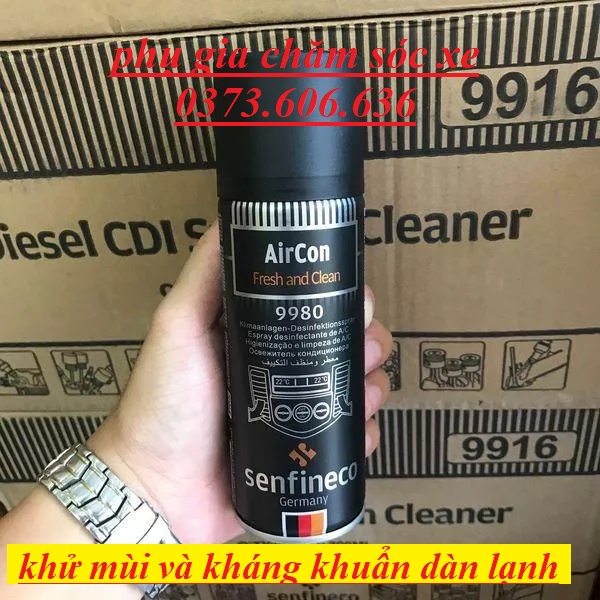 Khử Mùi Kháng Khuẩn Dàn Lạnh Senfineco AirCon Fresh And Clean 200ml - Senfineco 9980
