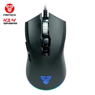 Ey chuột chơi game có dây 4000dpi, 7 nút macro, led rgb 16.8 triệu màu - fantech x14 14