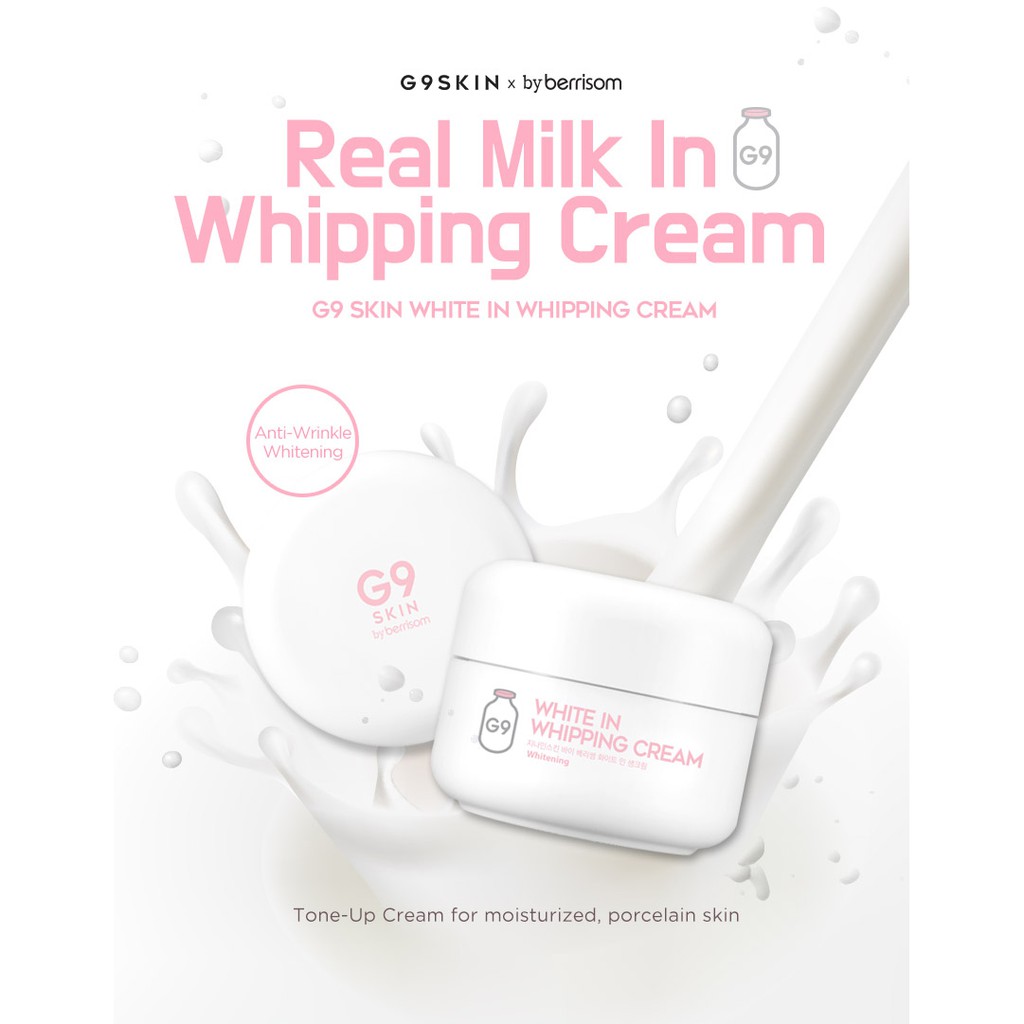 [ CHÍNH HÃNG ] Kem Dưỡng Trắng G9-SKIN WHITE IN WHIPPING CREAM 50g