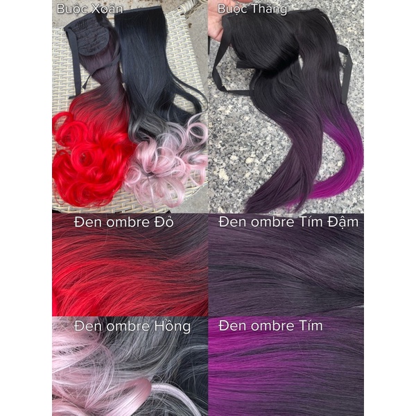 ẢNH THẬT +CLIP - Tóc Cột Nhuộm Ombre (xoăn / thẳng)