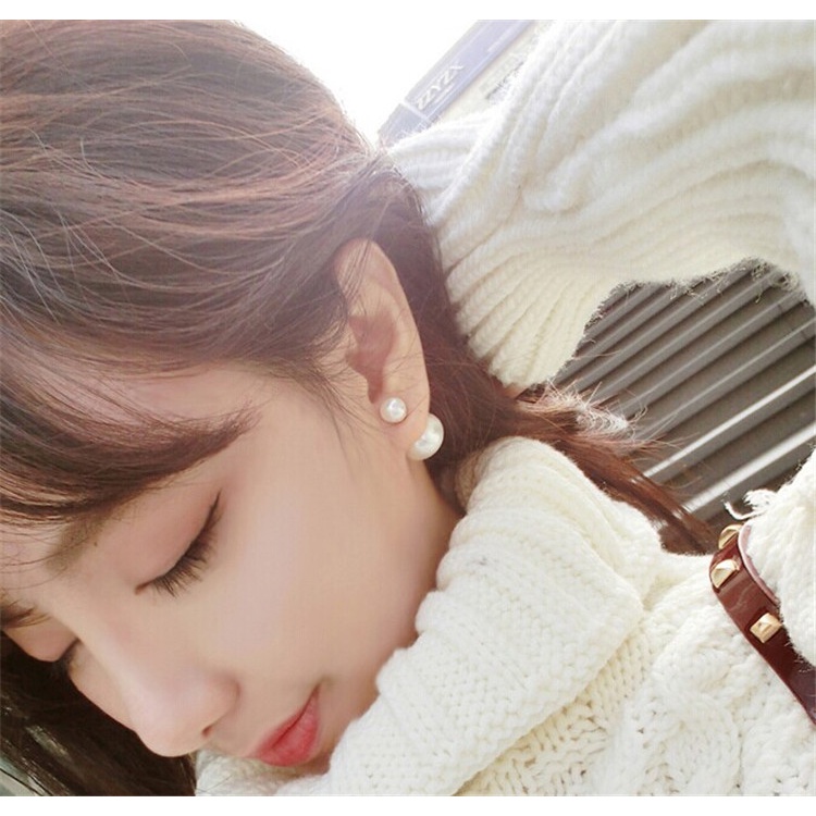 Khuyên Tai Ngọc Trai Đơn Giản Phong Cách Hàn Quốc Mới