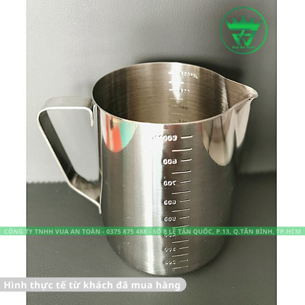 Ca Đánh Sữa Inox 900ml Có Chia Vạch