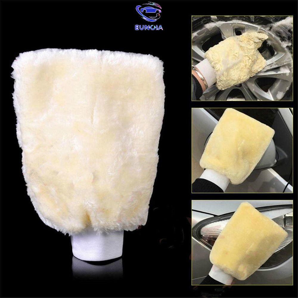 Găng tay da cừu rửa xe ô tô 2 mặt ,rửa bếp vệ sinh nhà cửa đa năng kích thước 24*16cm