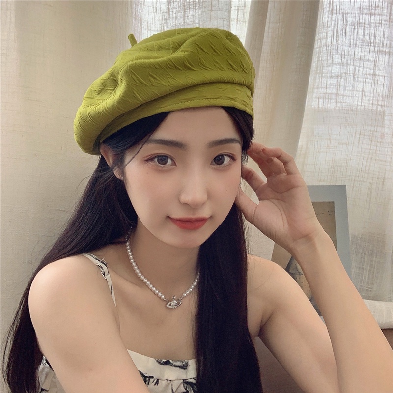 Mũ Beret Mỏng Thoáng Khí In Họa Tiết Phong Cách Nhật Bản Thời Trang Mùa Hè Cho Nữ