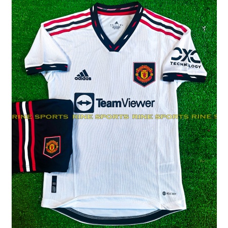 Bộ áo bóng đá Manchester United trắng Bodyfix hàng Thailand mùa giải 2022 – 2023 Giống thi đấu 100%