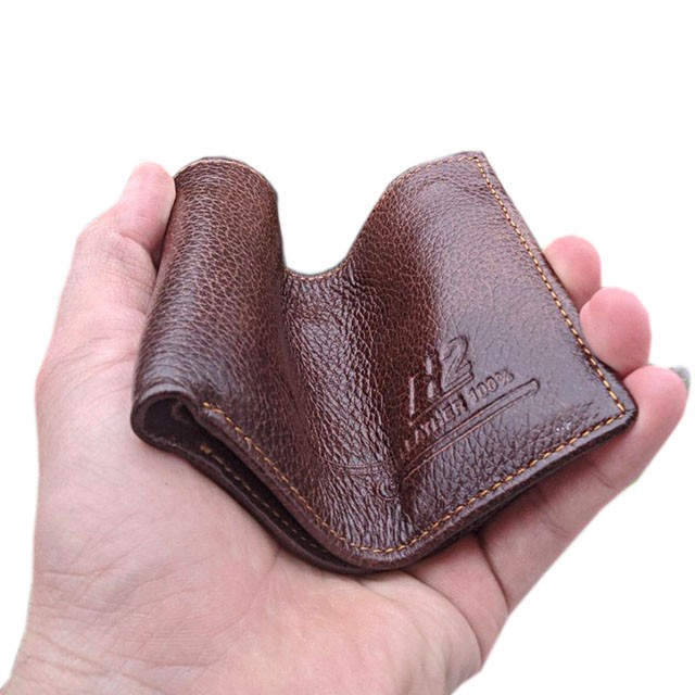 Ví Nam H2, Bóp Da Nam Da bò thật 100% - Bền bỉ lịch sự, bảo hành 24 tháng về Da