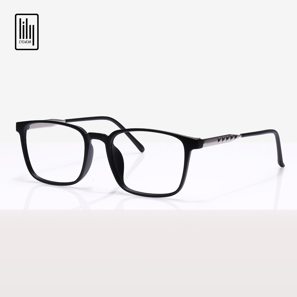 Gọng kính cận nhựa càng kim loại mắt vuông nam nữ Lilyeyewear 2708 nhiều màu