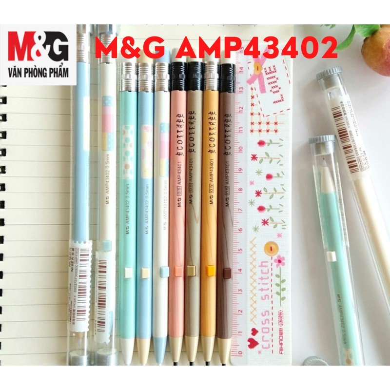 Chì Bấm M&amp;G AMP43402 (0.5mm) Tự Động Thân Màu Pastel - 1 cây