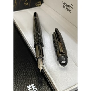 Bút Bi Lăn Sợi Pha Lê Đen Mont blanc Starwalker