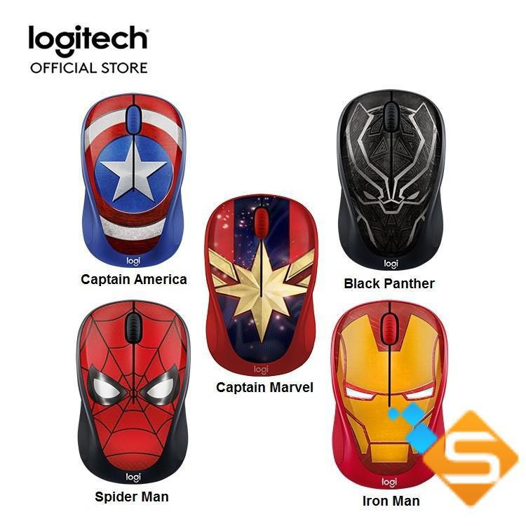 Chuột không dây Logitech M238 Marvel Collection - Hàng Chính Hãng - Bảo Hành 1 Năm