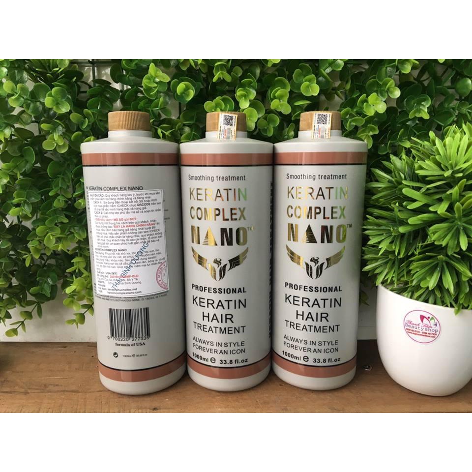 Hấp phục hồi KERATIN COMPLEX NANO xám chống rối chống khô xơ tóc 1000ML