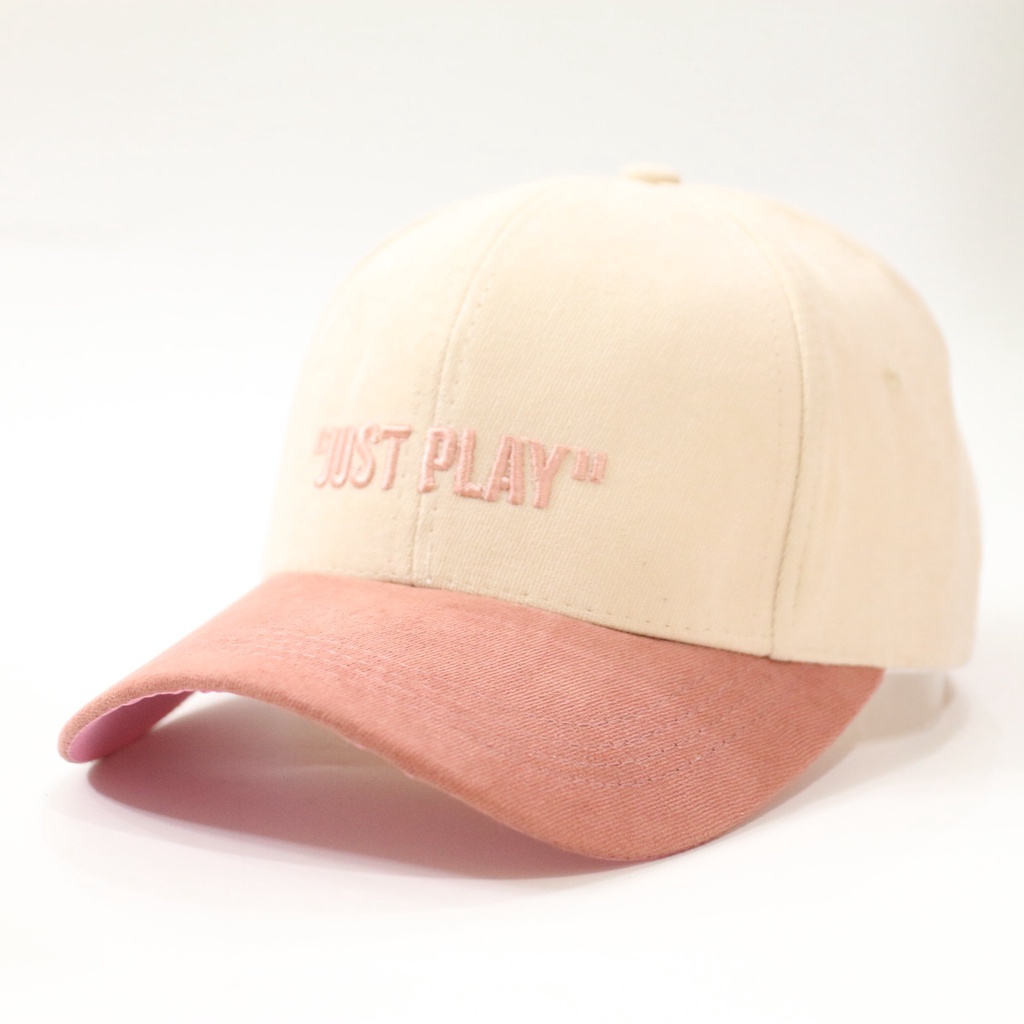 Mũ lưỡi trai ❤️ Nón kết thêu chữ Just play chất nhung mịn form unisex phong cách Ulzzang Thời trang AROMA siêu hot