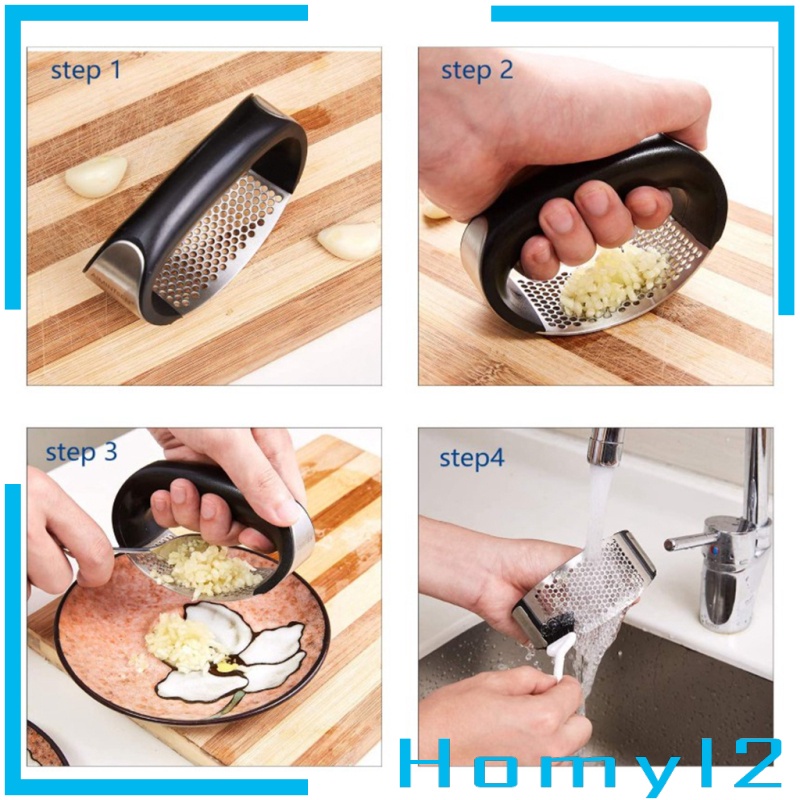 Kitchen Garlic Press Rocker Stainless Garlic Crusher Squeezer Gadget Durable