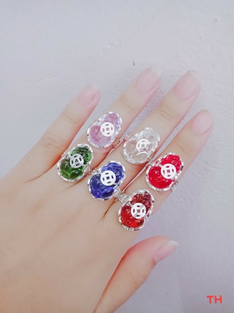 Nhẫn nữ bạc ta THJ-Nhẫn nghê cõng tiền tài lộc , thịnh vượng