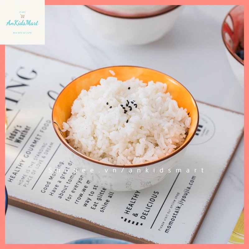 Bát gốm ăn cơm Dad/ Mom/ Boy/ Girl độc đáo, dễ thương