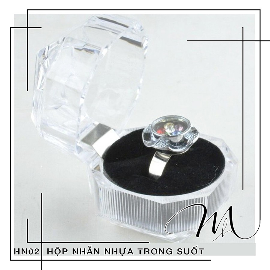Hộp Đựng Nhẫn Bằng Nhựa Trong Suốt - Măng’s House HN02