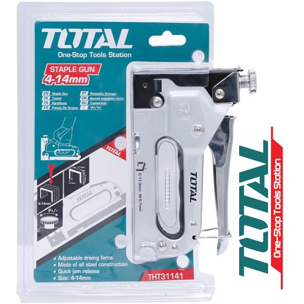 Kìm bấm đinh ghim điều chỉnh tăng lực 4-14mm Staple Gun Total THT31141 HSG1403