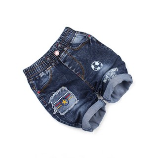 Quần jean xanh lửng in trái bóng cho bé trai 6 tháng đến 6 tuổi từ 8 đến 22 kg 05044