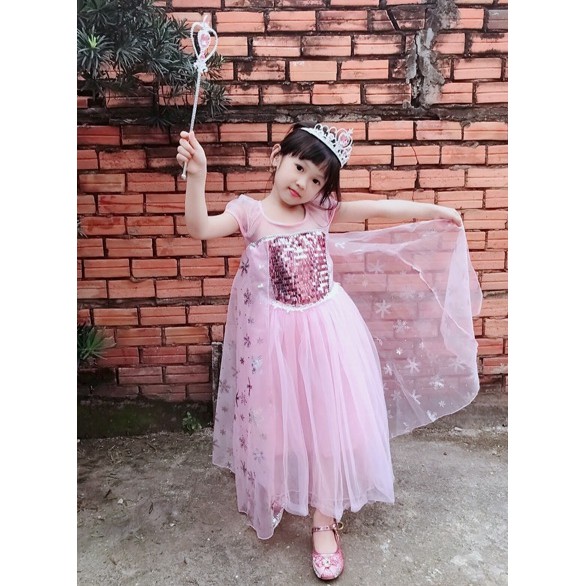 🍄  Váy Elsa Cho Bé Gái Mẫu Mới Đẹp Nhất 2023. Đầm Công Chúa Elsa Có 2 Màu Xanh, Hồng