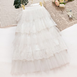 Chân váy tầng phối ren công chúa