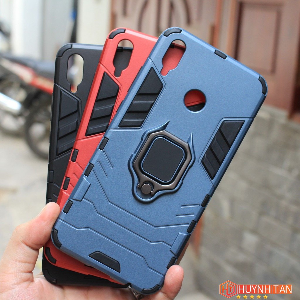 Ốp lưng Honor 8X cao su chống sốc Iron Man ver 2 có Iring (Full Màu)