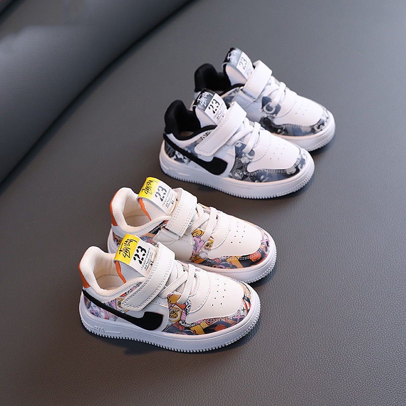 Giày thể thao đế mềm thoải mái phong cách Hàn Quốc thời trang mùa thu cho bé trai và gái 2023