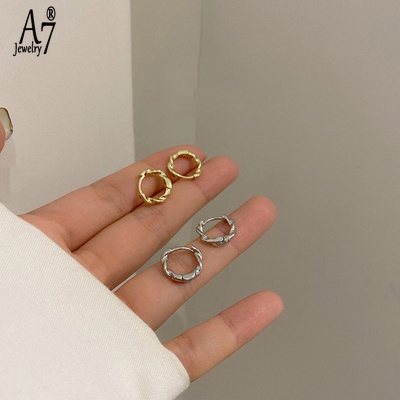 Khuyên Tai Hình Tròn Nhỏ Đơn Giản Tinh Tế Chống Dị Ứng A7 S925