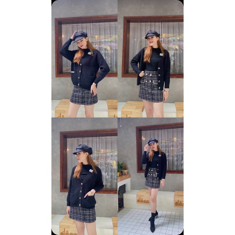 Áo Cardigan nhũ