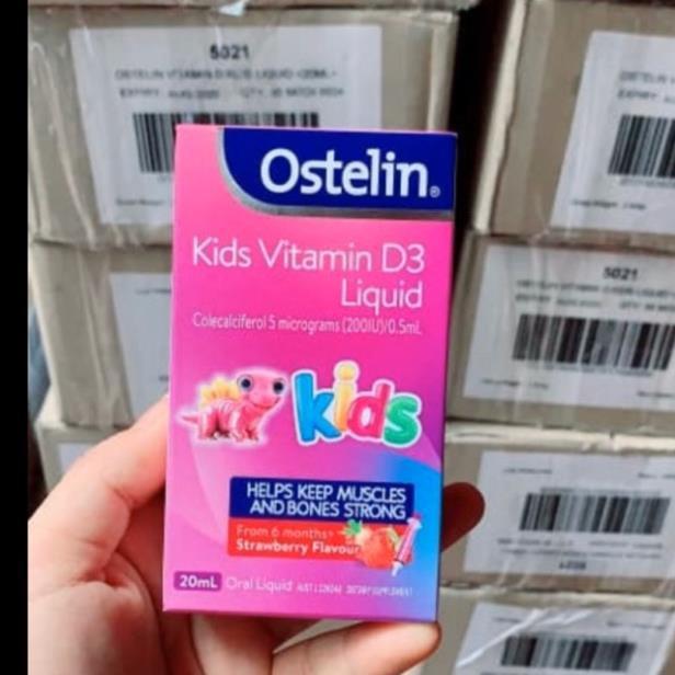 Vitamin Ostelin Vitamin D3 Liquid Kids, Úc - Cho trẻ từ 6 tháng đến dưới 12 tuổi