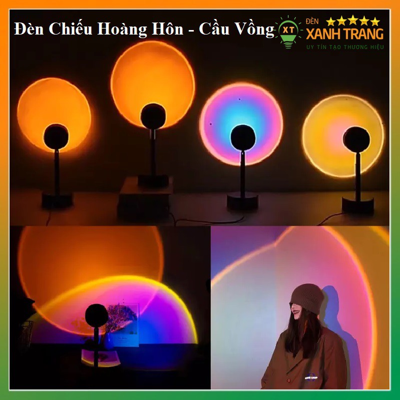 Đèn chiếu hoàng hôn, cầu vồng làm đèn ngủ trang trí decor chụp ảnh không gian cực đẹp