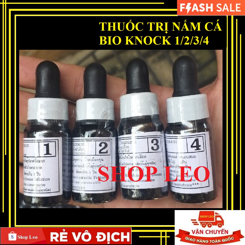 [Mã 159FMCGSALE giảm 8% đơn 500K] Bio Knock 1/2/3/4 - Phòng Và Diệt Các Loại Nấm Cho Cá Cảnh - trị nấm cá Thái Lan