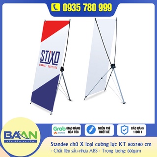 Khung standee 80x180cm treo banner chữ X cường lực siêu bền
