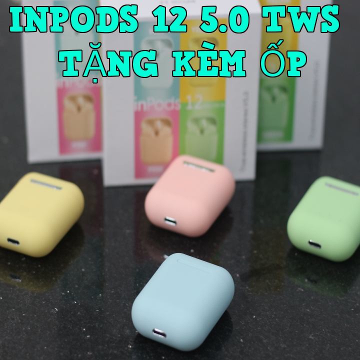 Tai Nghe Blutooth Inpods 12 -Kết Nối Không Dây Nghe Siêu Hay-Tặng Kèm Ốp