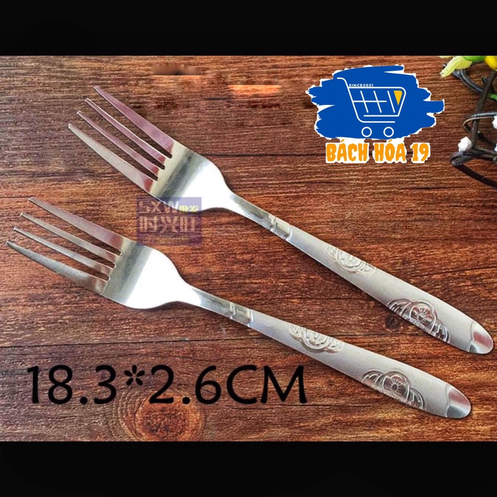 Dĩa Ăn Hoa Quả Trái Cây, Nĩa Ăn mÌ, bánh Inox Cán Hoa Gia Đình đủ các size cỡ to bé