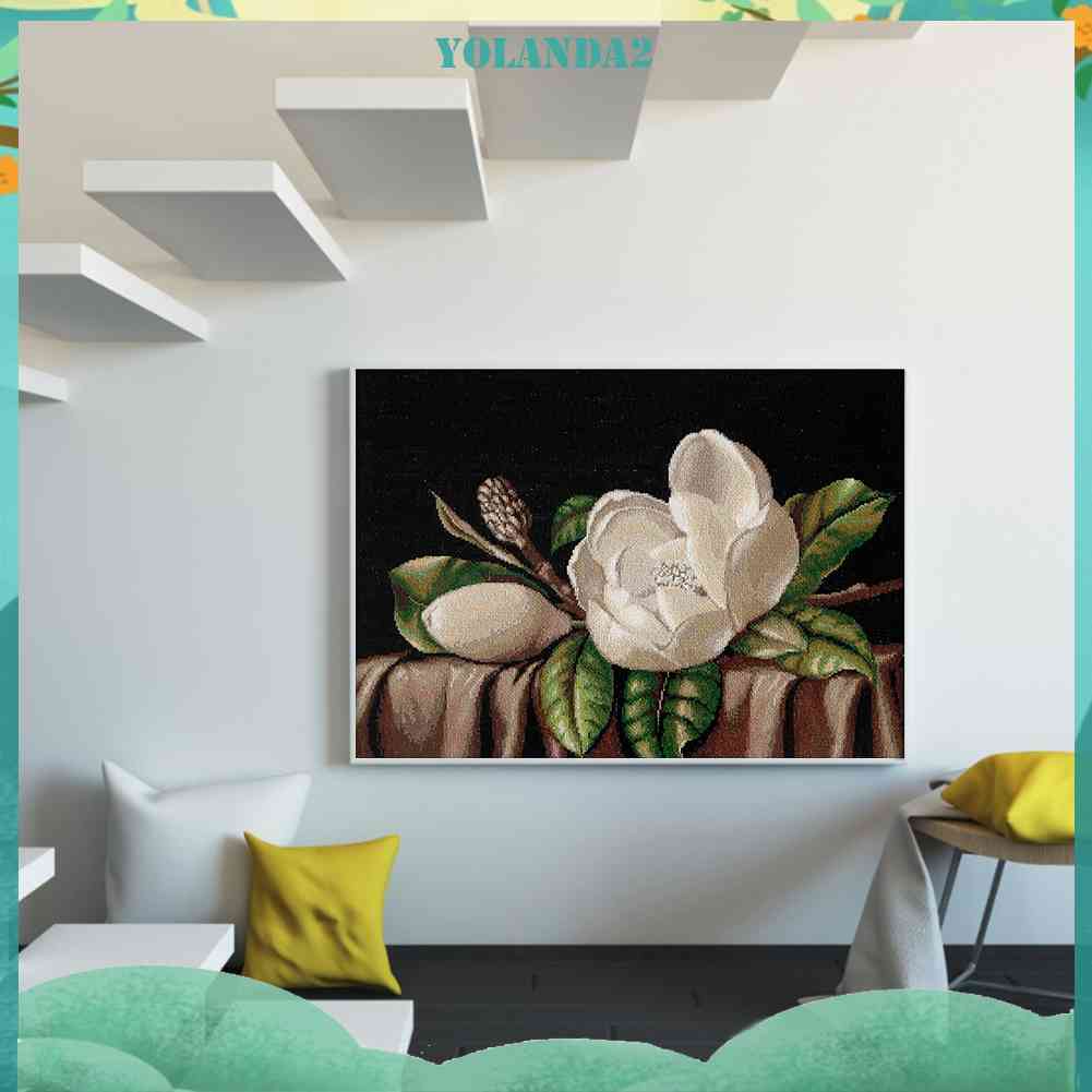 Bộ Tranh Thêu Chữ Thập DIY Hình Hoa Mộc Lan 11CT