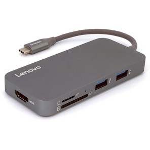 Cáp Type-C -&gt; HDMI + 2 USB (2.0/3.0) + TF + SD Lenovo C107-sl , C107-gy , Cáp chuyển đổi từ Type C sang HDMI USB thẻ nho