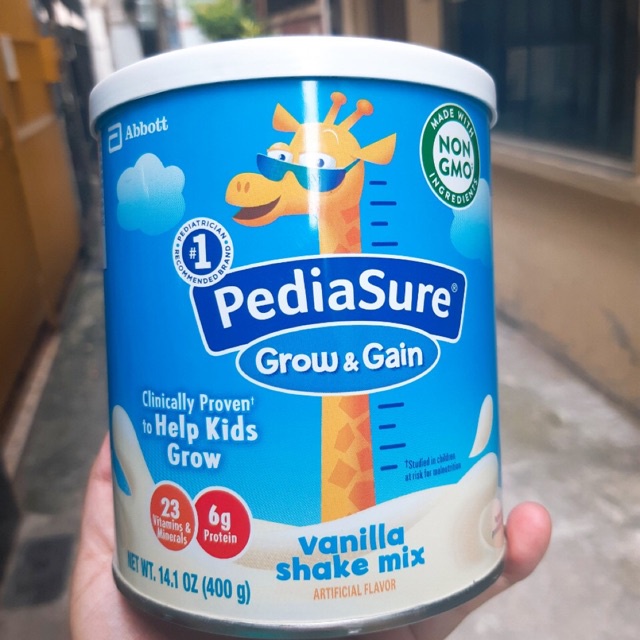 Sữa bột dinh dưỡng PediaSure Grow & Gain hương Vani 400gr hàng Mỹ  date 2023