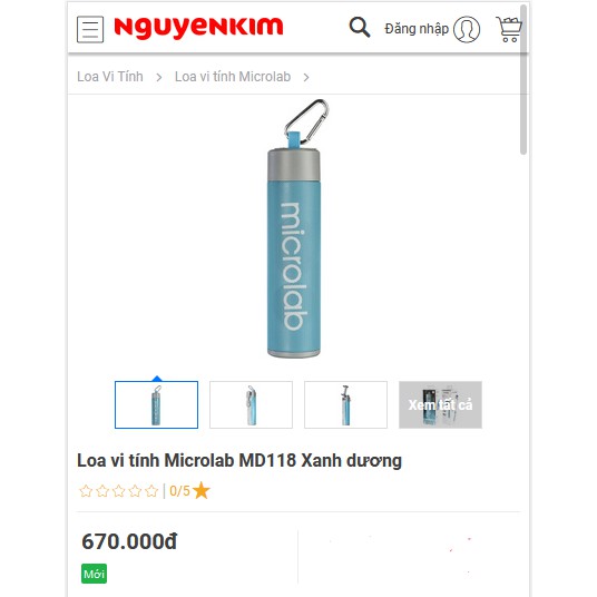 Loa Bluetooth đa năng Microlab MD118 kiêm đèn pin, gậy tự sướng chính hãng bảo hành 12 tháng