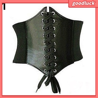 Đai Nịt Bụng Da Giả Phối Dây Đan Chéo