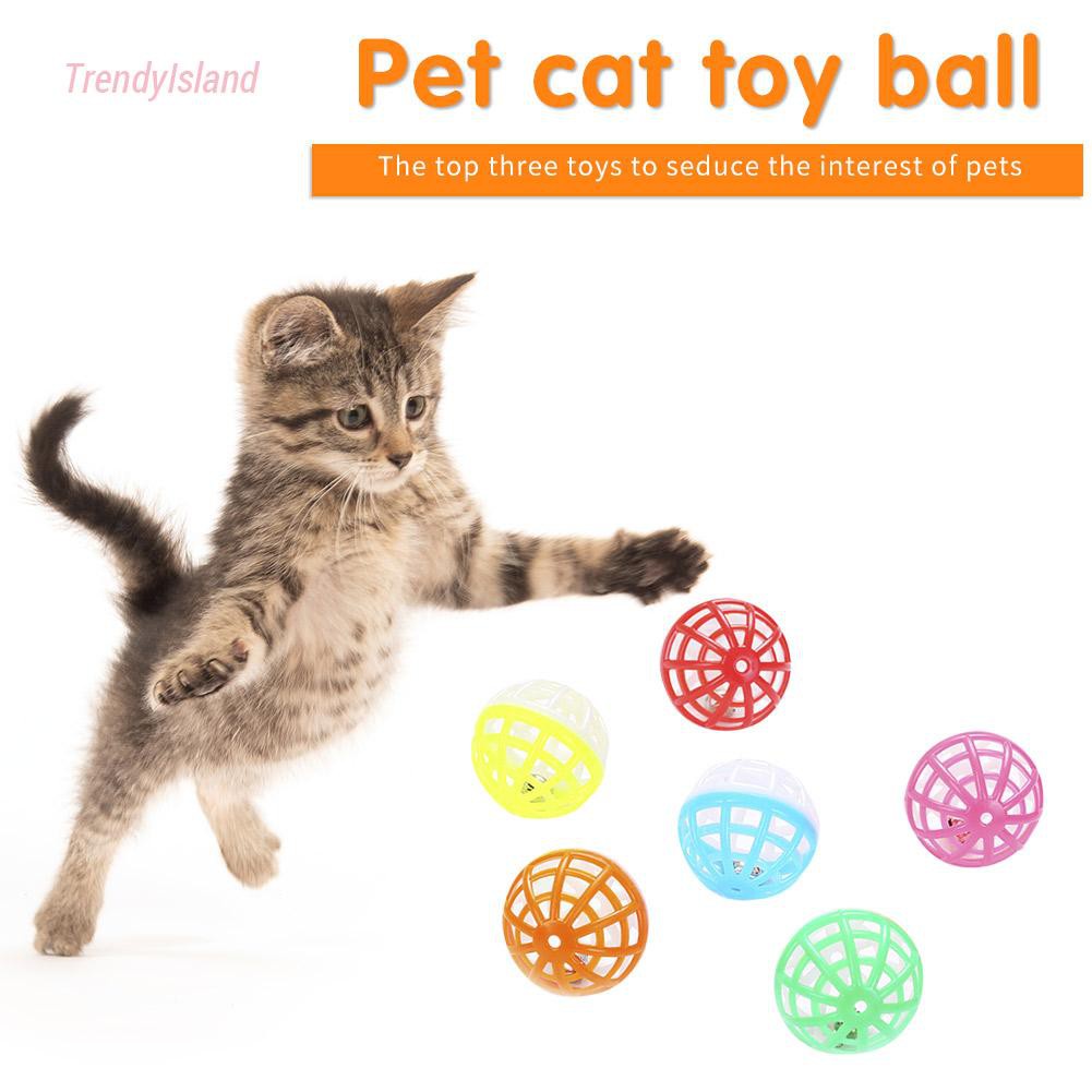 Funny Interactive Pet Playing Hollowed Bell Toy Cat Training Scratch Rattle Ball for Pet Supplies