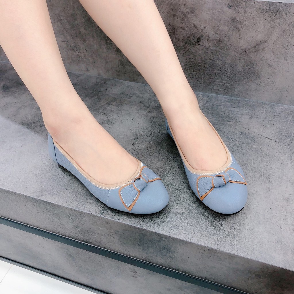 Min's Shoes - Giày Bệt Nơ Da Thật B353