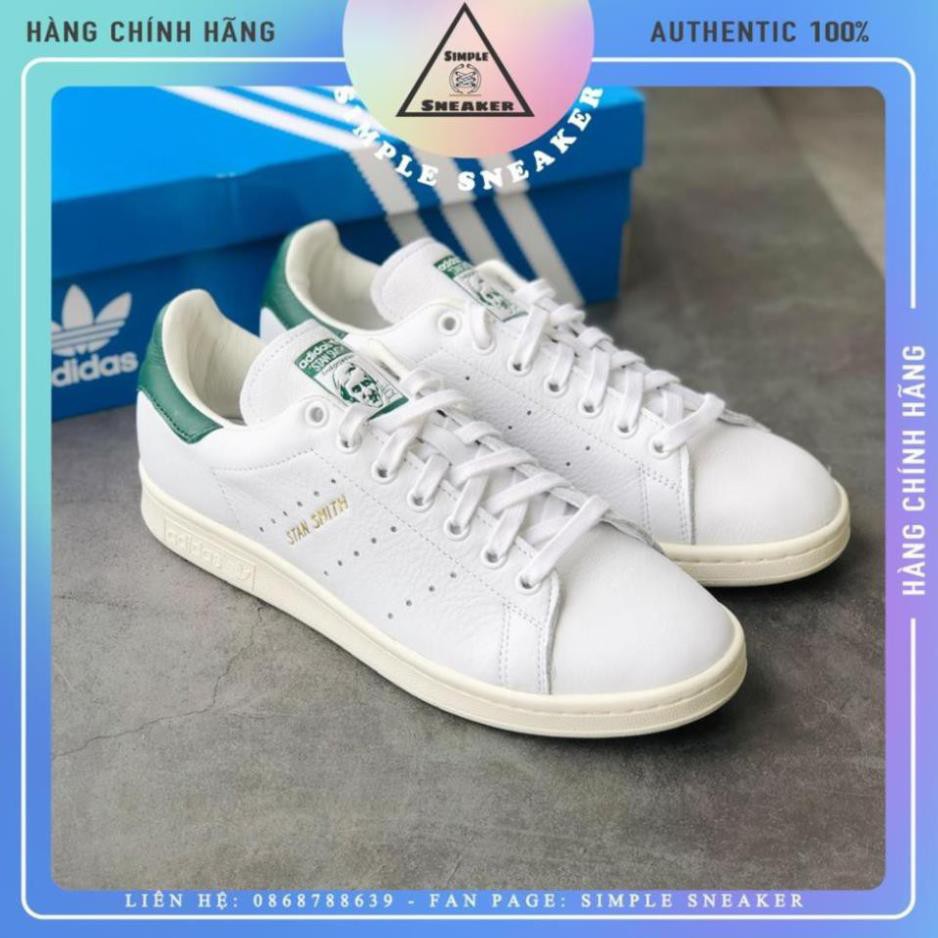 Giày Adidas 💙FREESHIP💙Adidas Stan Smith Vintage Chính Hãng - Giày Stan Smith Gót Xanh Chuẩn Auth [CQ2871] -B31