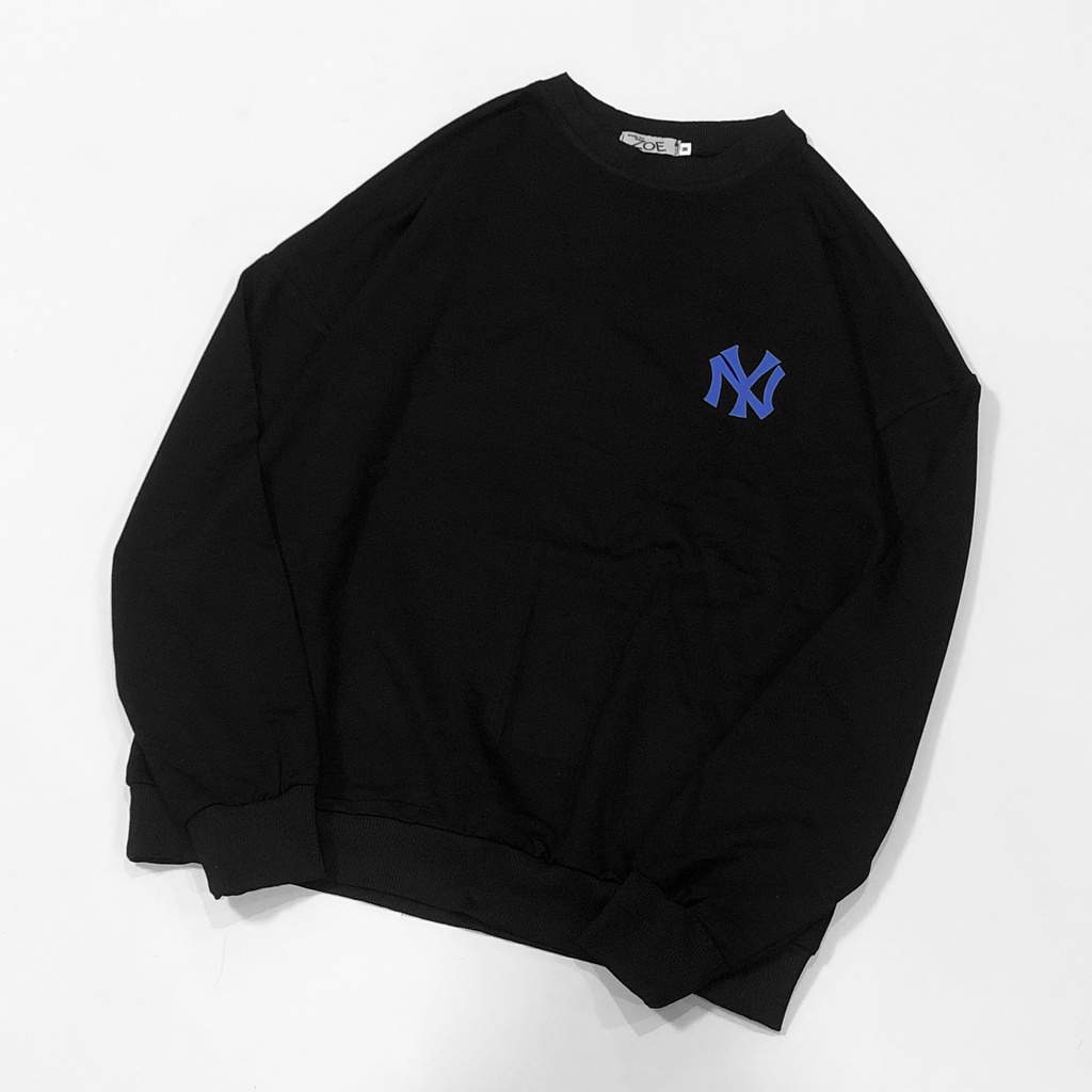 Áo sweater MLB YANKEES cotton thun dài tay form rộng , phông dài tay unisex, Zoeclothing