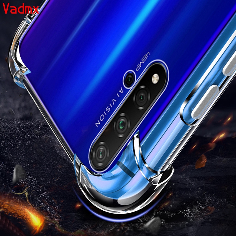 Ốp điện thoại mềm trong suốt có đệm khí chống sốc cho Huawei Nova 5T 5 5i 4 5Z Honor V30 20 Pro Play 3 10 Lite