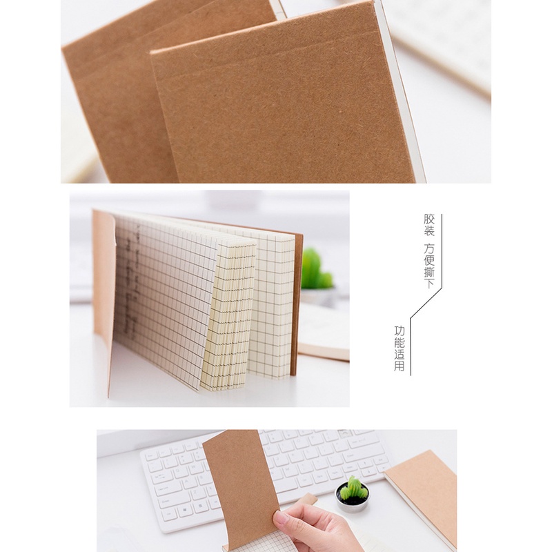 Sổ Ghi Chú Giấy kraft Di Động Có Thể Xé Được Cho Học Sinh / Văn Phòng